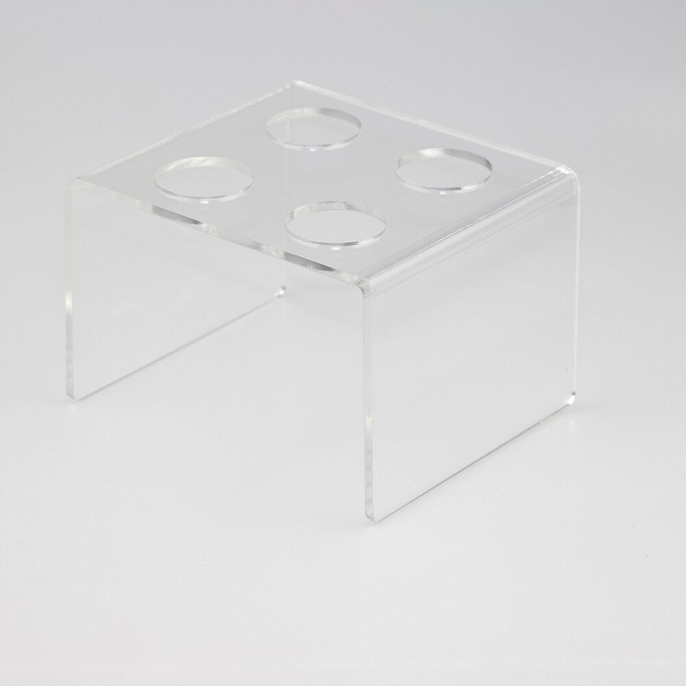 HMROVOOM Transparent 4 Holder Acrylic Ice Cream Cone Stand/Acrylic Cone Holder