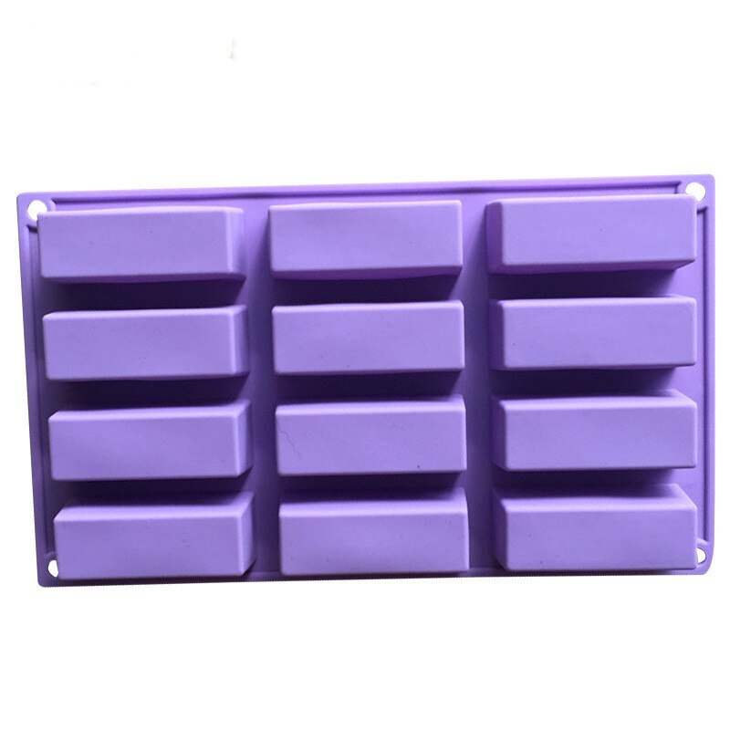 HMROVOOM 12 rectangular handmade soap mold, small square soap, silica gel cold soap mold, silica gel, chocolate mold, baking.
