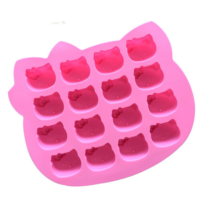 HMROVOOM 16 cat head silicone gel mould, silicone gel jelly mold, silica gel mousse mold, cold soap mold, aromatherapy mold.