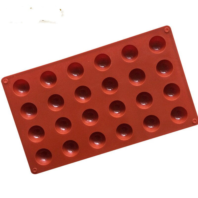 HMROVOOM 24 consecutive 3D semicircle chocolate mold DIY hand-baked mold silica gel jelly mousse mold soap mold