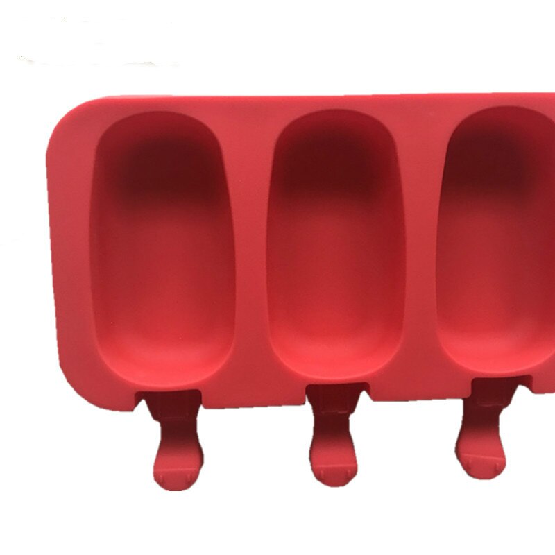 HMROVOOM 3 even elliptical silica gel ice cream mold DIY can recycle the bar stick ice baby auxiliary food mold