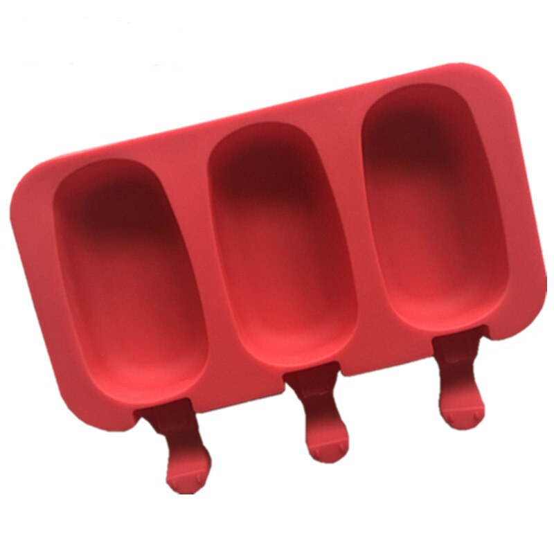 HMROVOOM 3 even elliptical silica gel ice cream mold DIY can recycle the bar stick ice baby auxiliary food mold