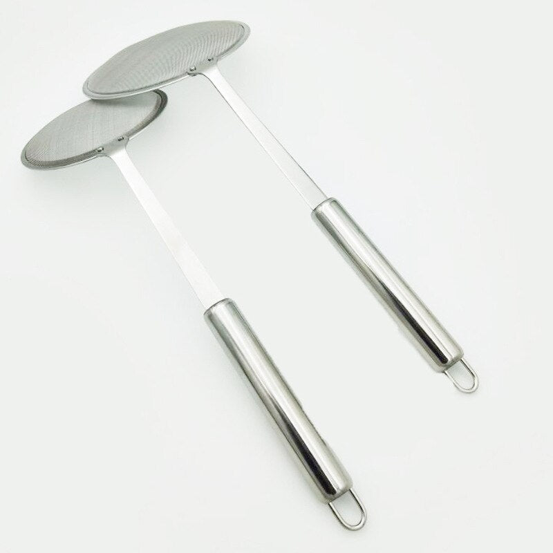 HMROVOOM 304 stainless steel oil separation spoon, grease filter mesh spoon, mesh screen, foam scoop