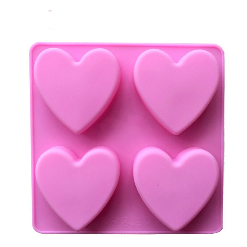 HMROVOOM 4 even couples love shape silicone cake mold DIY chocolate mold