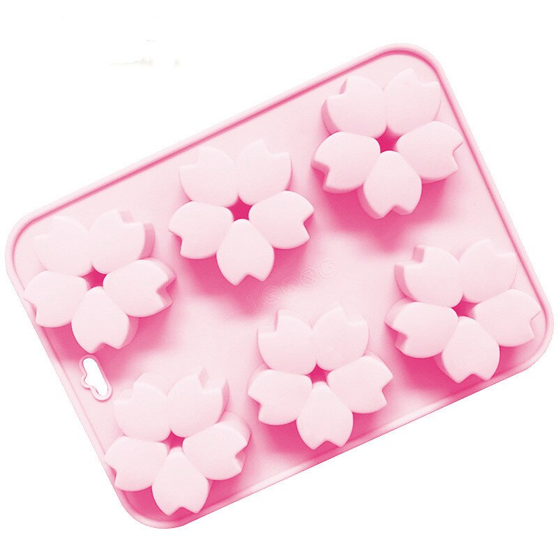 HMROVOOM 6 Cherry Blossom snowflake silicone doughnut mold silicone cake mold high temperature easy release jelly mold