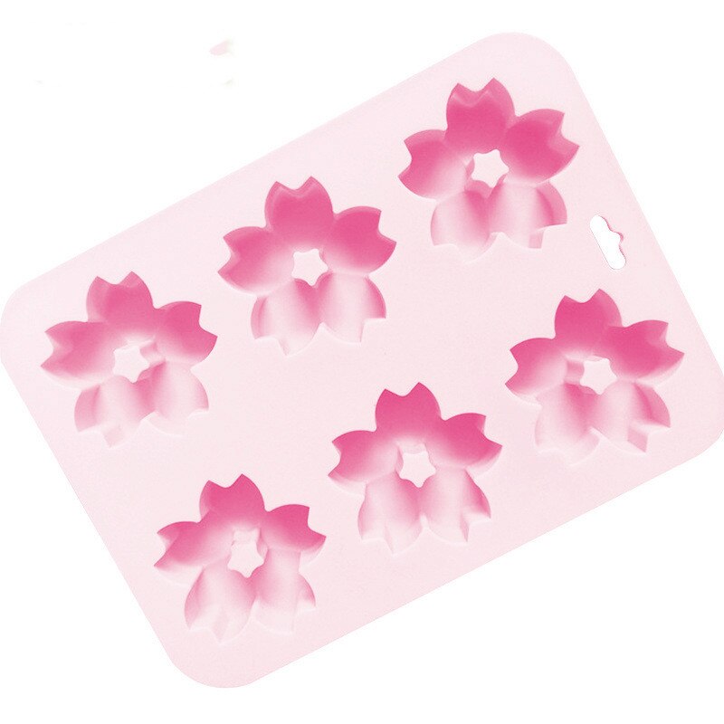 HMROVOOM 6 Cherry Blossom snowflake silicone doughnut mold silicone cake mold high temperature easy release jelly mold