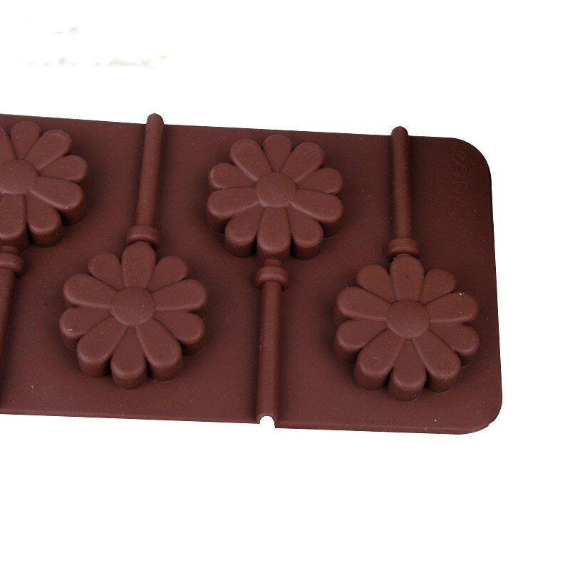 HMROVOOM 6 chrysanthemum green silicone lollipop chocolate mold DIY hand baked cake mold sunflowe