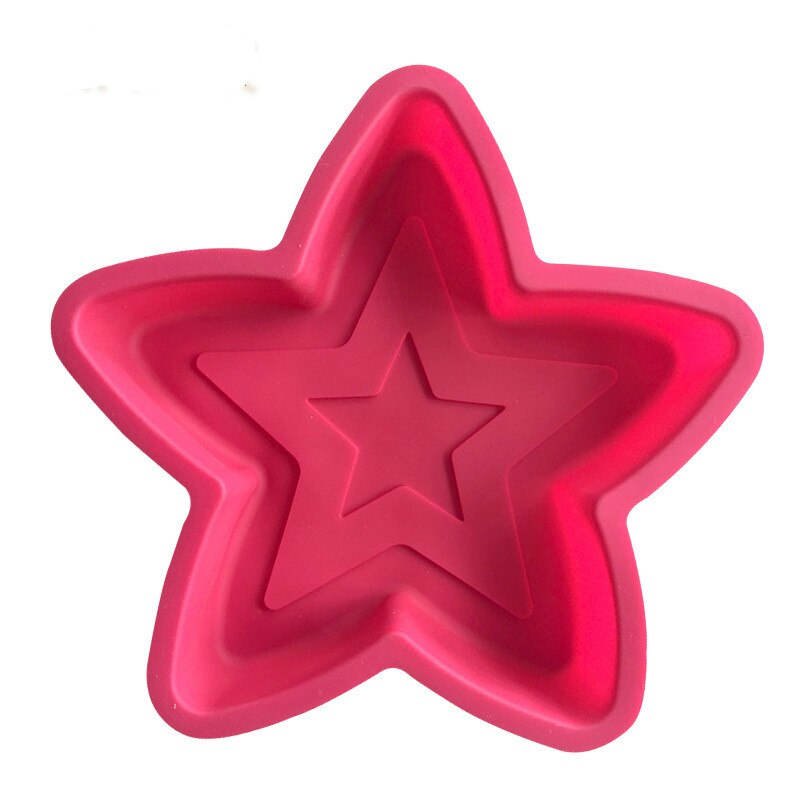 HMROVOOM Large single Pentagram silicone cake mold kitchen roasting tool handmade DIY star cake mold