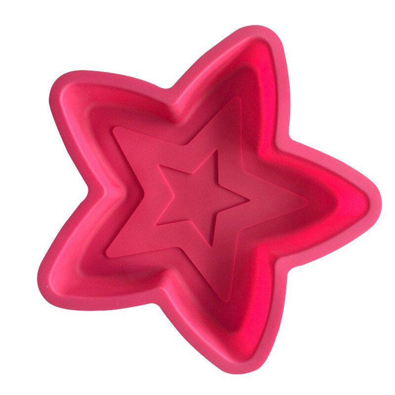 HMROVOOM Large single Pentagram silicone cake mold kitchen roasting tool handmade DIY star cake mold