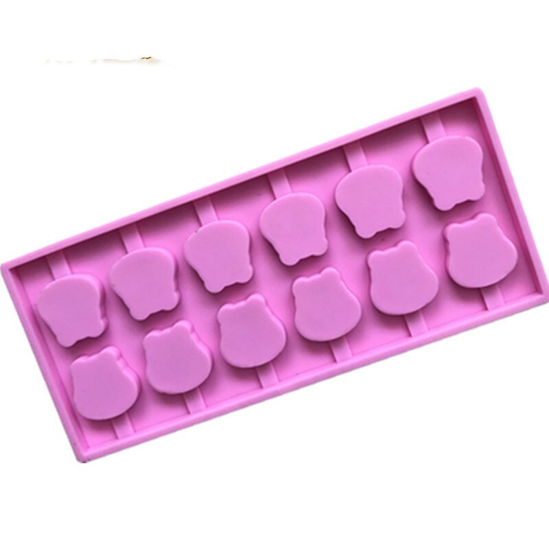 HMROVOOM With 20 sticks silicone lollipop mold children's hand-made star lollipop mold bear chocolate candy mold DIY