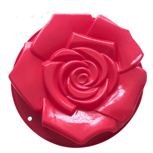 HMROVOOMSingle large rose baking tray silica gel cake mold single hole large silica gel mold large baking tray toast bread mold