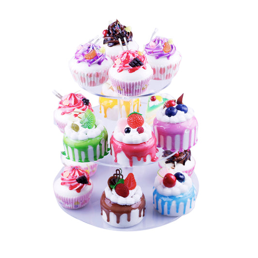 HMROVOOM Acrylic Cupcake Display Stand,Cupcake Tier Stands,Acrylic Cupcake Stand