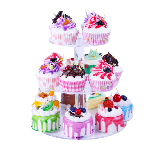 HMROVOOM Acrylic Cupcake Holder,Cupcake Tier Stands,Acrylic Cupcake Stand,Cupcake Holder,