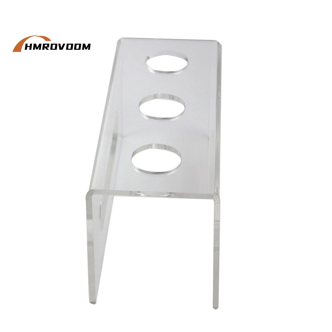 HMROVOOM 3 Holes Acrylic Ice Cream Cone Holder Stand With Armrests / Acrylic Ice Cream Crisp Tube Cone Holder