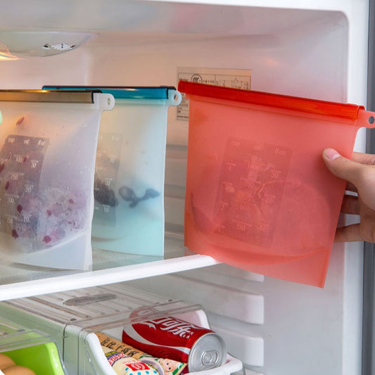 HMROVOOM fresh-keeping bag Food-grade vacuum silicone storage bag Soup freezer 1000ml