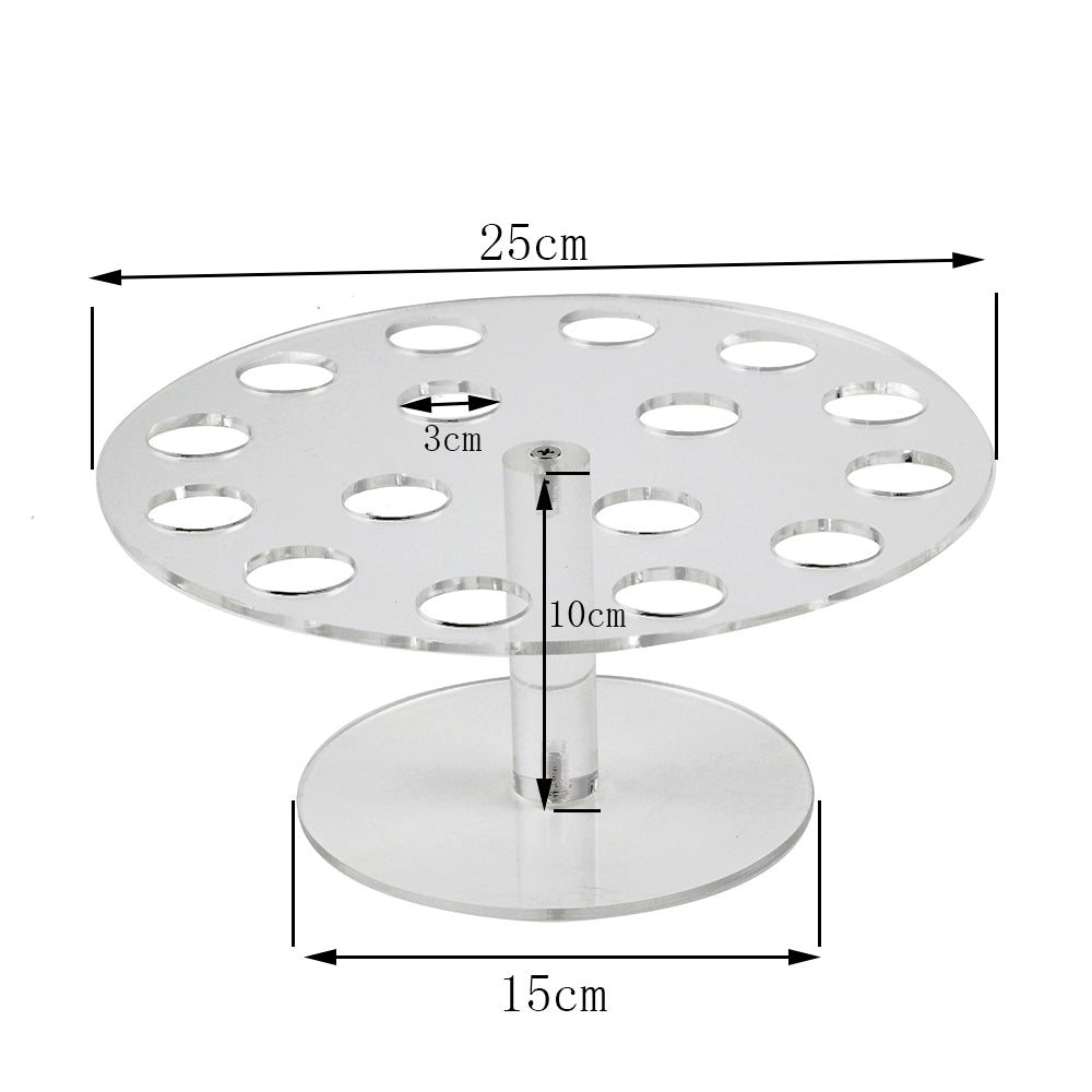 HMROVOOM 16 Holes Acrylic Ice Cream Stand Cone Holder,Ice Cream Cone Holder,Ice Cream Cone Holder Stand,Ice Cream Holder,Ice Cream Tray Holder