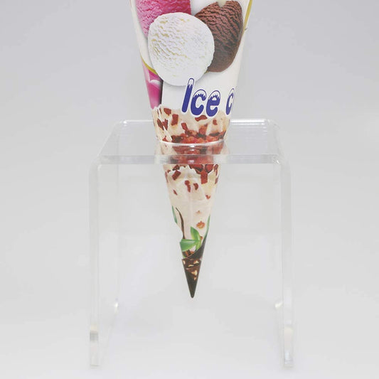 HMROVOOM 1 Hole Acrylic Ice Cream Stand Cone Holder Rack for Party Birthday Wedding