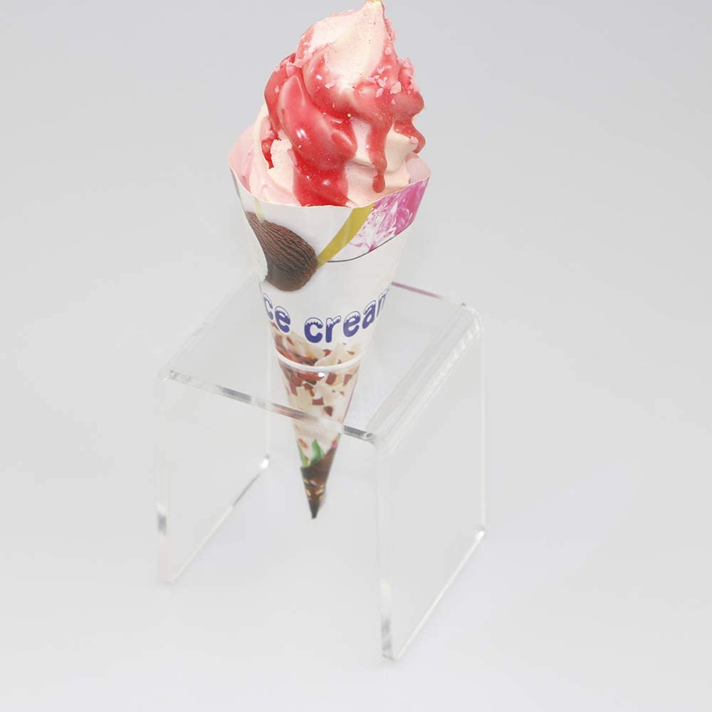 HMROVOOM 1 Hole Acrylic Ice Cream Stand Cone Holder Rack for Party Birthday Wedding