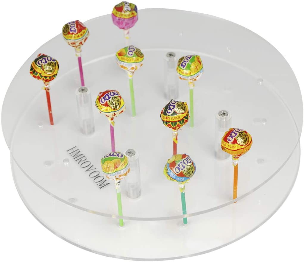 HMROVOOM 16 Holes Acrylic Lollipop Cake Pop Stand Holder Display for Wedding Party Bithday