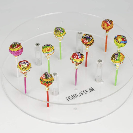HMROVOOM 16 Holes Acrylic Lollipop Cake Pop Stand Holder Display for Wedding Party Bithday