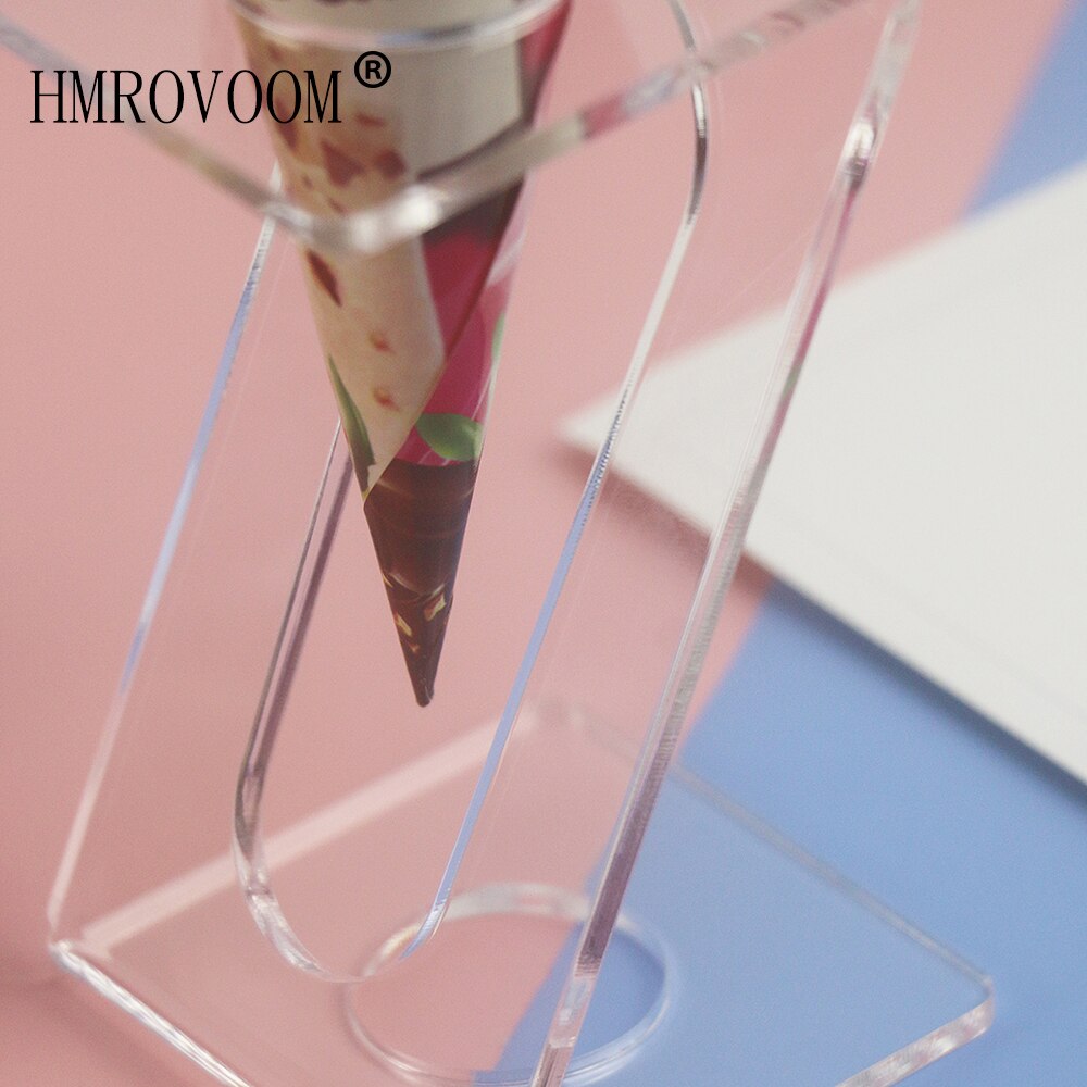 HMROVOOM  Acrylic Ice Cream Cone Holder Stand,Acrylic Ice Cream Cone Holder Stand