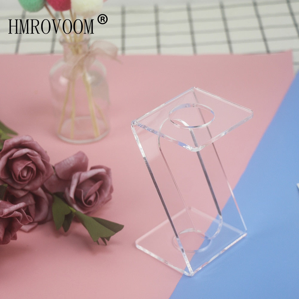 HMROVOOM  Acrylic Ice Cream Cone Holder Stand,Acrylic Ice Cream Cone Holder Stand