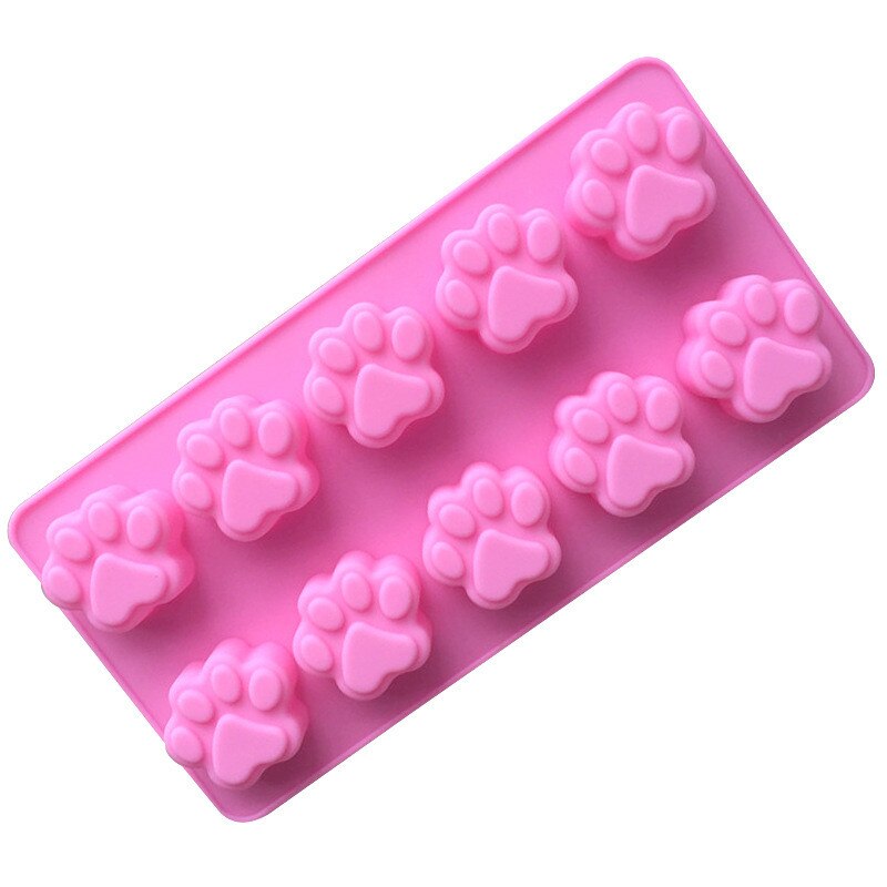 HMROVOOM 10 cartoon kitten claw silica gel hand-made soap mold cold gel chocolate baking mold