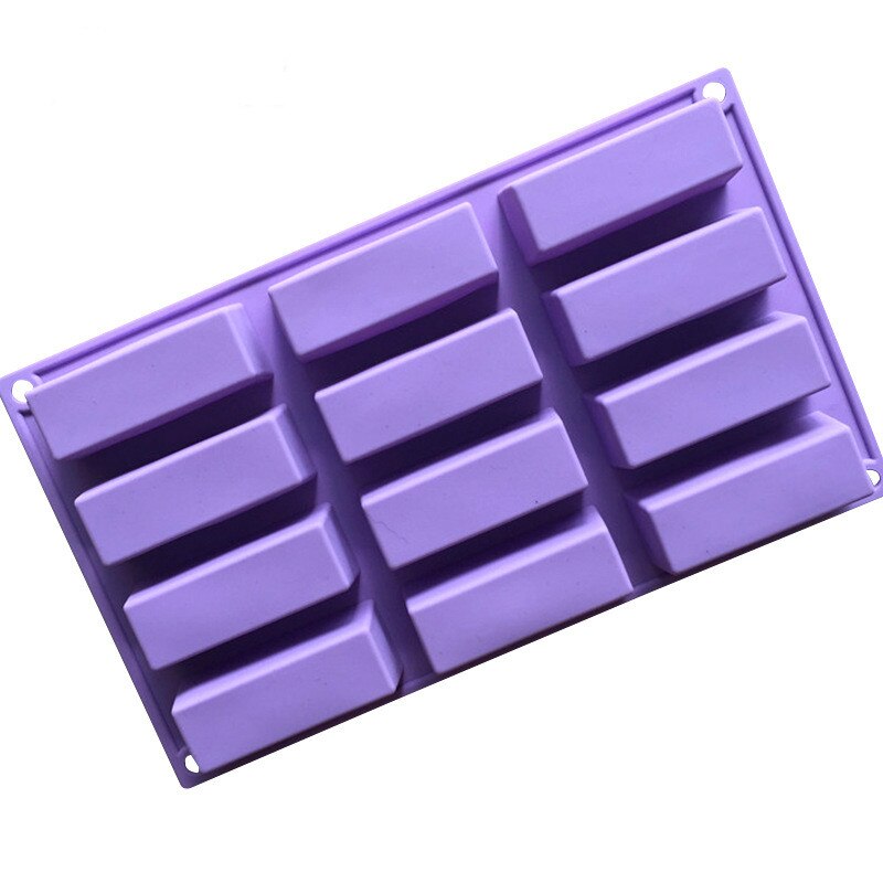 HMROVOOM  12 rectangular handmade soap mold, small square soap, silica gel cold soap mold, silica gel, chocolate mold, baking.