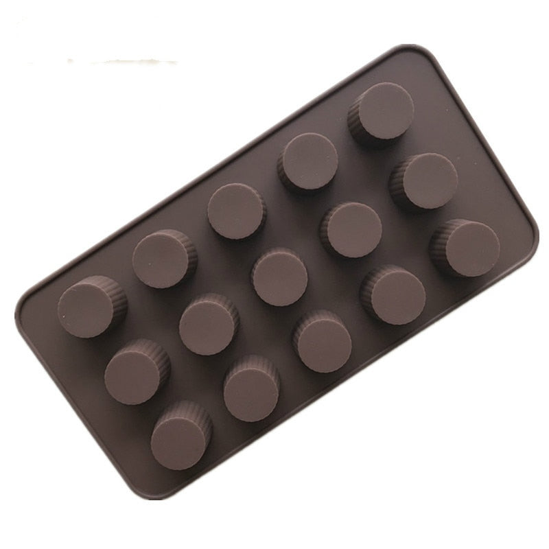 HMROVOOM 15 columnar striped silicone chocolate mold silica gel ice lattice mold silicone gel baking aromatherapy mold