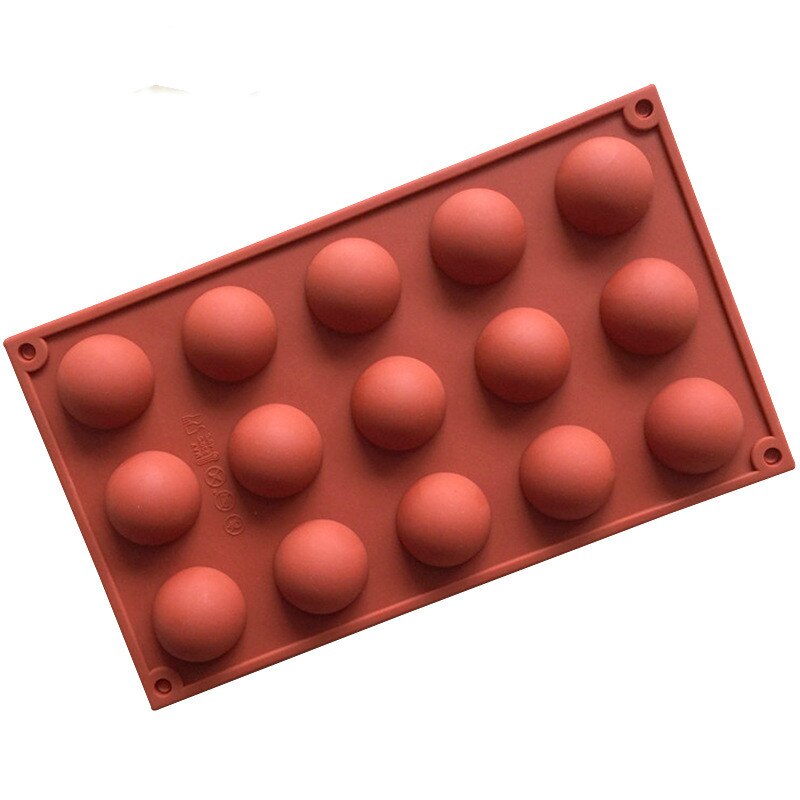 HMROVOOM 15 even a small half round silicone gel chocolate mold silicone cake mold