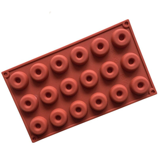 HMROVOOM  18 even silicone doughnut mould biscuit chocolate mould home baking snack mould