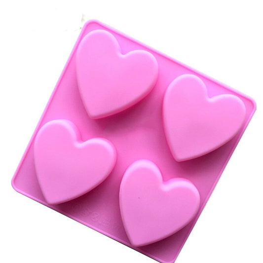 HMROVOOM 4 even couples love shape silicone cake mold DIY chocolate mold