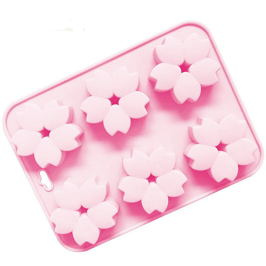 HMROVOOM  6 Cherry Blossom snowflake silicone doughnut mold silicone cake mold high temperature easy release jelly mold