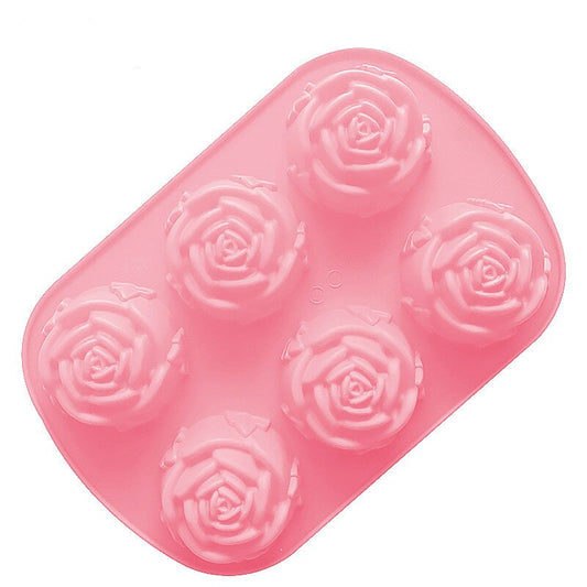 HMROVOOM 6 even rose silicone soap mold resistance to high temperature of cold handmade soap