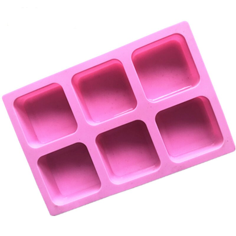 HMROVOOM  6 square handmade soap mold, silica cake mold, square soap mold, cold soap mold DIY baking.