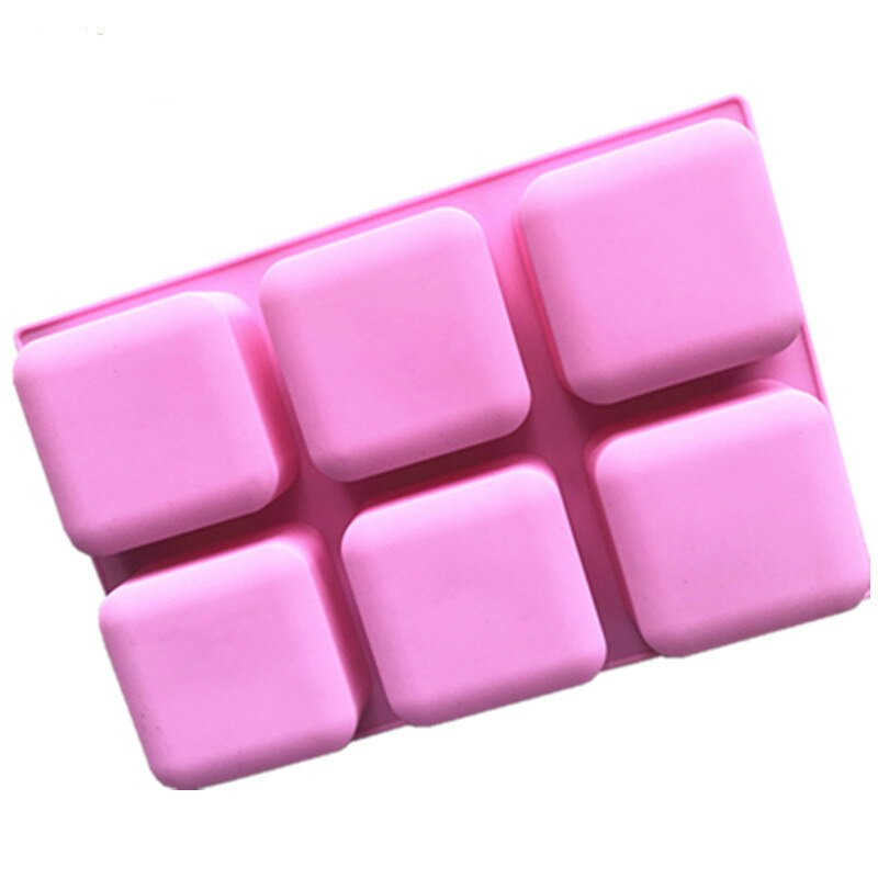 HMROVOOM  6 square handmade soap mold, silica cake mold, square soap mold, cold soap mold DIY baking.