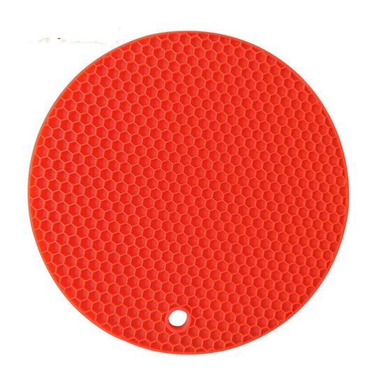 HMROVOOM  Round insulation pad Silicone honeycomb pad Easy to clean high temperature pot