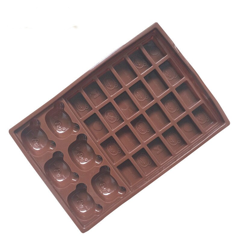 HMROVOOM  Silicon gel acrylic mould silicon gel ice lattice chocolate soap plate block bear easy bear cartoon die box