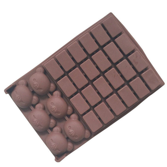 HMROVOOM  Silicon gel acrylic mould silicon gel ice lattice chocolate soap plate block bear easy bear cartoon die box