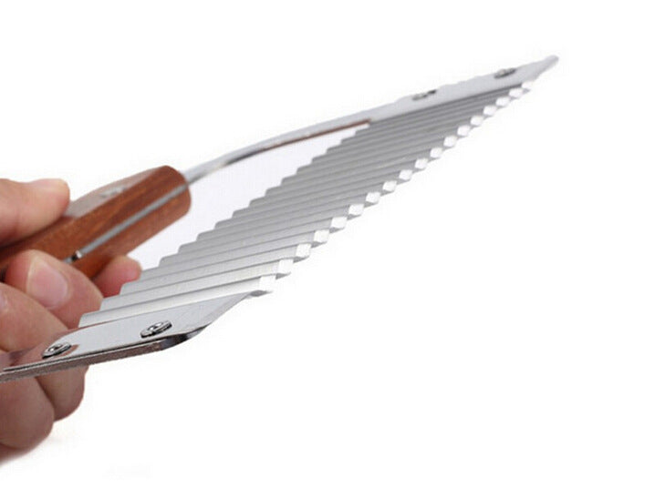 HMROVOOM Stainless steel potato wave knife potato chip cut flower knife creative corrugated knife kitchen tool