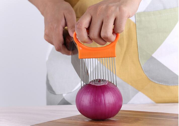 HMROVOOM Selling onion, kitchen, stainless steel, creative tool, fruit and vegetable slicing fixer