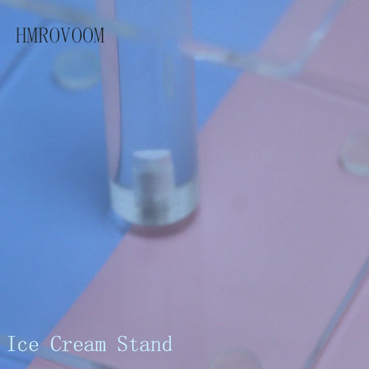 HMROVOOM transpareent 4 Holder Acrylic Ice Cream Cone stand/ Acrylic ice cream stand