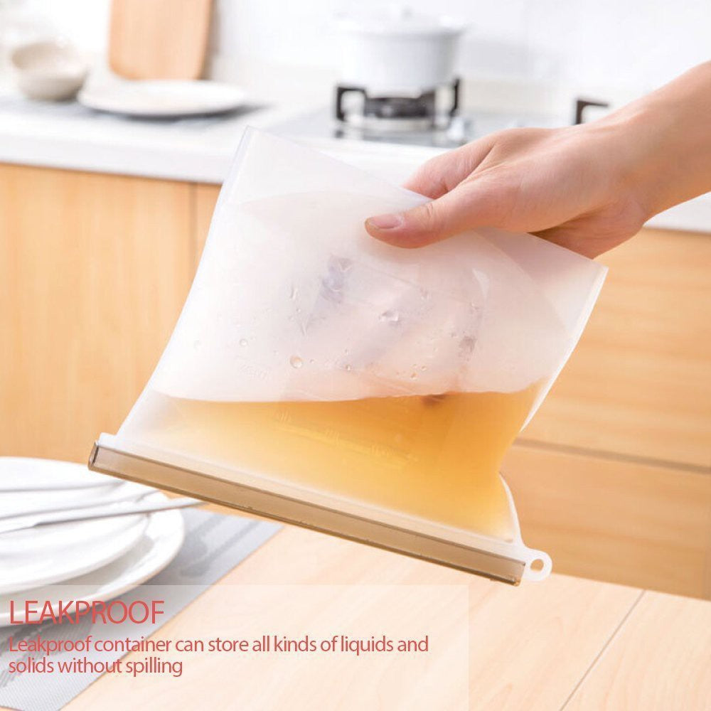 HMROVOOM fresh-keeping bag Food-grade vacuum silicone storage bag Soup freezer 1000ml